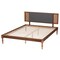 Baxton Studio Eliseo Mid-Century Modern Dark Grey Fabric and Walnut Brown Finished Wood Full Size Platform Bed 239-12635-9818-ZORO - alternate 8